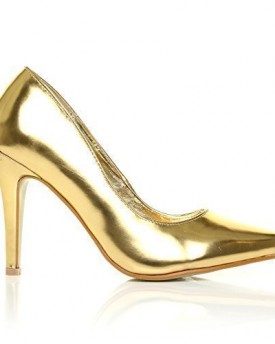 DARCY-Gold-Metallic-PU-Leather-Stilleto-High-Heel-Pointed-Court-Shoes-Size-UK-8-EU-41-0