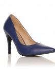 DARCY-Navy-PU-Leather-Stilleto-High-Heel-Pointed-Court-Shoes-Size-UK-4-EU-37-0-0