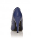 DARCY-Navy-PU-Leather-Stilleto-High-Heel-Pointed-Court-Shoes-Size-UK-4-EU-37-0-2