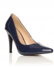DARCY-Navy-Patent-PU-Leather-Stilleto-High-Heel-Pointed-Court-Shoes-Size-UK-8-EU-41-0-0