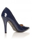 DARCY-Navy-Patent-PU-Leather-Stilleto-High-Heel-Pointed-Court-Shoes-Size-UK-8-EU-41-0-1