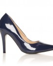 DARCY-Navy-Patent-PU-Leather-Stilleto-High-Heel-Pointed-Court-Shoes-Size-UK-8-EU-41-0