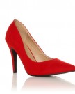 DARCY-Red-Faux-Suede-Stilleto-High-Heel-Pointed-Court-Shoes-Size-UK-8-EU-41-0-0