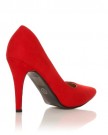 DARCY-Red-Faux-Suede-Stilleto-High-Heel-Pointed-Court-Shoes-Size-UK-8-EU-41-0-1