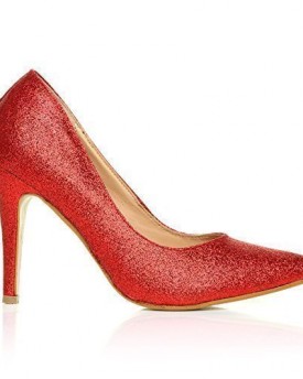 DARCY-Red-Glitter-Stilleto-High-Heel-Pointed-Court-Shoes-Size-UK-5-EU-38-0