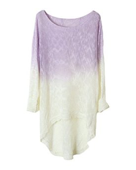 DJT-Women-Gradient-Batwing-Design-Asymmetric-Swallow-Tail-Casual-Loose-Tops-Blouse-Pullover-Jumper-Shirt-Purple-0