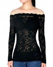DJT-Womens-Sexy-Lace-Off-Shoulder-Long-Sleeve-Casual-Tunic-Slim-Fitted-Blouse-Tops-Basic-Coat-Shirt-T-Shirt-Black-0