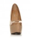 DONNA-Dark-Nude-Patent-PU-Leather-Stilleto-Very-High-Heel-Platform-Court-Shoes-Size-UK-6-EU-39-0-3