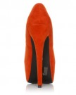 DONNA-Orange-Faux-Suede-Stilleto-Very-High-Heel-Platform-Court-Shoes-Size-UK-5-EU-38-0-2