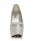 DONNA-Silver-Glitter-Stiletto-Very-High-Heel-Platform-Court-Shoes-Size-UK-6-EU-39-0-3