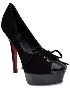 Daisy-Payne-Womens-High-Heel-Stiletto-Platform-Shoe-Black-Suede-and-Patent-UK-8-EUR-41-0