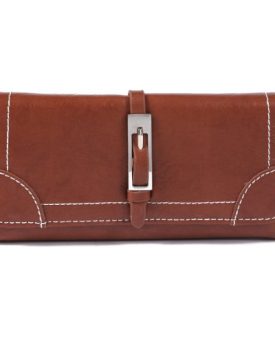 Damara-Women-Faux-Leather-Wallet-Multi-functional-Trifold-PurseBrown-0