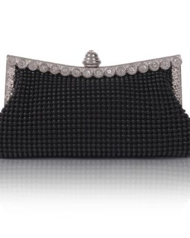 Damara-Womens-Dimple-Mesh-Crystals-Mini-Clutch-Evening-Bag-Black-0