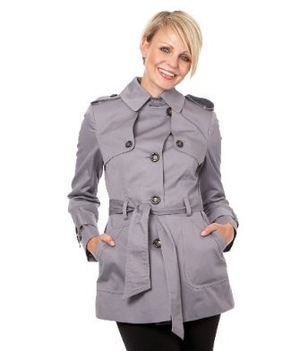 David-Barry-Grey-Cotton-Womens-Belted-Trench-Jacket-Raincoat-Size-16-44-0