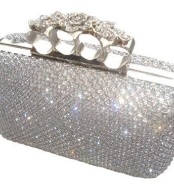 Dazzling-Silver-Diamante-Flower-Knuckle-Evening-bag-Clutch-Purse-Party-Bridal-Prom-Eid-0