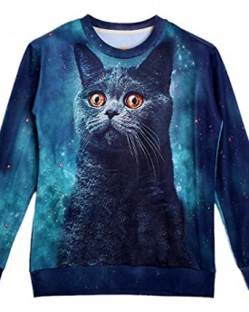 Demarkt-Cat-Pattern-Long-Sleeves-Hoodies-Blouse-Top-Fashion-Sweatshirt-Pullover-Tag-M-0