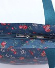 Designer-Floral-Matt-Oilcloth-Shoulder-Bag-Handbag-Tote-with-Matching-Wallet-Purse-Navy-Garden-Birds-0-3