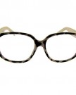 Designer-Glasses-Geek-Style-Unisex-Retro-Clear-Lens-BlackWhite-Frame-0