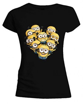 Despicable-Me-2-Group-Minion-Heart-Women-T-shirt-Black-Size-X-Large-0