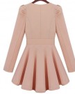 Dip-Hem-Peplum-Daily-Vintage-Dresses-Fitted-Jacket-Double-Breasted-Coat-Winter-Warm-Outwear-UK-10-Pink-0-1