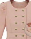 Dip-Hem-Peplum-Daily-Vintage-Dresses-Fitted-Jacket-Double-Breasted-Coat-Winter-Warm-Outwear-UK-10-Pink-0-2
