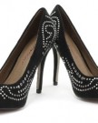 Dolcis-Khloe-Stud-Detail-Black-Womens-High-Heel-Court-Shoes-Size-UK-5-0-0