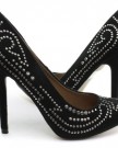 Dolcis-Khloe-Stud-Detail-Black-Womens-High-Heel-Court-Shoes-Size-UK-5-0-1