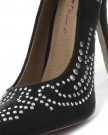 Dolcis-Khloe-Stud-Detail-Black-Womens-High-Heel-Court-Shoes-Size-UK-5-0-3