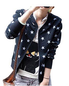 Doramior-Stylish-Long-Sleeve-O-Neck-Star-Print-Patterned-Zipper-Sportswear-Fitted-Short-Coat-Slim-Casual-Bolero-Jacket-L-Black-0