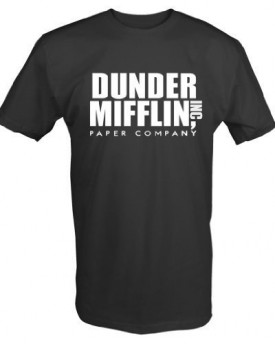 Dunder-Mifflin-T-Shirt-Small-XXL-Range-of-Colours-Large-Black-0