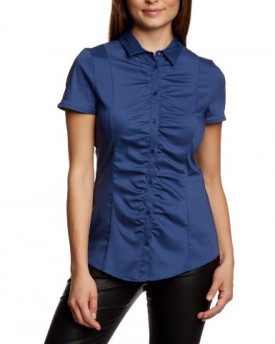 ESPRIT-Collection-Womens-Short-Sleeve-Blouse-Blue-Blau-BLUE-SECRET-456-12-0