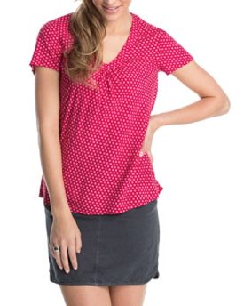 ESPRIT-Womens-Short-Sleeve-Blouse-Pink-Rosa-FUCHSIA-671-12-0