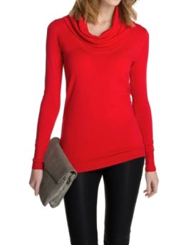 ESPRIT-Womens-Waterfall-Collar-Long-regular-Jumper-Red-Rot-610-FIRE-RED-12-Brand-size-M-0