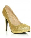EVE-Gold-Glitter-Stiletto-High-Heel-Platform-Court-Shoes-Size-UK-5-EU-38-0-0