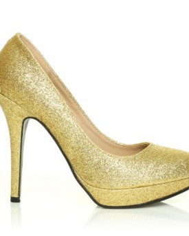 EVE-Gold-Glitter-Stiletto-High-Heel-Platform-Court-Shoes-Size-UK-5-EU-38-0