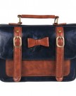 Ecosusi-British-Style-Women-Vintage-Faux-Leather-Satchel-Handbag-Briefcase-Messenger-Bag-Dark-blue-0