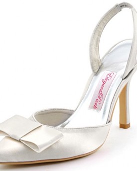 Elegantpark-HC1404-Ivory-Womens-2014-New-Pointy-Toe-High-Heel-Slingback-Bow-Satin-Wedding-Shoes-UK5-0
