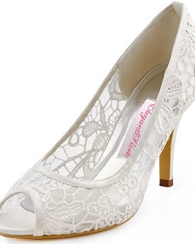 Elegantpark-HP1400-Ivory-Womens-Peep-Toe-Stiletto-High-Heel-Lace-Wedding-Shoes-UK2-0