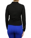 Enimay-Long-Sleeve-Collard-Button-Down-Womens-Shirt-Black-M-0-1