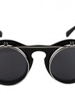Enjoydeal-Retro-Fashion-2in1-Round-Frame-Cool-Sunglasses-Plain-Glasses-Unisex-Anti-UV-Goggles-Black-Gold-Frame-0-1