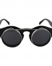 Enjoydeal-Retro-Fashion-2in1-Round-Frame-Cool-Sunglasses-Plain-Glasses-Unisex-Anti-UV-Goggles-Black-Gold-Frame-0