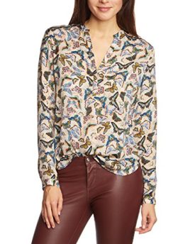 Esprit-Collection-Womens-104EO1F037-Button-Front-Long-Sleeve-Blouse-Multicoloured-Size-14-Manufacturer-Size40-0