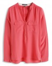 Esprit-Womens-054EO1F006-Button-Front-Long-Sleeve-Blouse-Orange-Reef-Coral-Size-10-Manufacturer-Size36-0-1