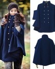 Etosell-Ladies-Jacket-Double-breasted-Overcoat-Cape-Wool-Poncho-Cloak-Outerwear-Asian-L-0-5