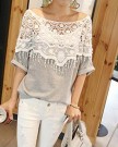 Etosell-Lady-Lace-Cape-Collar-Blouse-Cutout-Shirt-Crochet-Batwing-Sleeve-OL-Tops-Asian-L-0-4