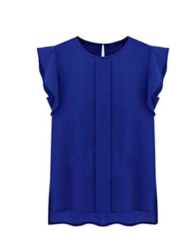 Etosell-Lady-Sexy-Chiffon-Leisure-Short-Batwing-T-Shirts-Tops-Blouses-Blue-XL-0