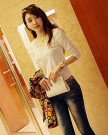Etosell-Womens-Lace-Floral-Crew-Neck-T-shirt-Korean-Long-Sleeve-Slim-Blouse-Basic-Top-White-M-0-2