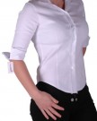 EyeCatch-Ladies-Casual-Office-Work-School-Fitted-Stretch-Womens-Blouse-Top-White-Size-16-0-0