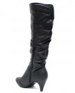 F10265A-Womens-Black-Winter-Slouch-Fashion-Tall-Knee-High-Heels-Boots-Size-Uk-8-0-0