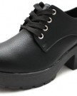 F10591A-Bloggers-Favourite-Womens-Chunky-Grunge-Lace-Up-Mid-High-Heel-Shoes-Size-Uk-6-0